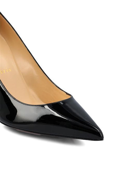 Christian Louboutin Kate 85 pumps in black patent — side profile | La Parisienne Qatar