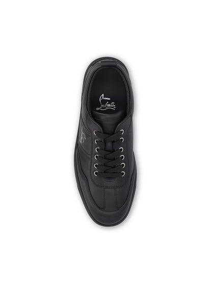 Christian Louboutin Retero sneakers in black calfskin — side profile | La Parisienne Qatar