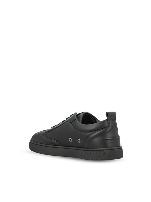 Christian Louboutin Retero sneakers in black calfskin — detail view | La Parisienne Qatar