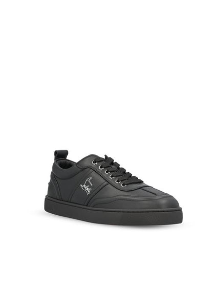 Christian Louboutin Retero sneakers in black calfskin — rear view | La Parisienne Qatar