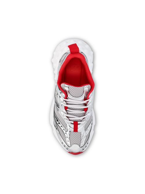 Christian Louboutin sneakers in silver laminated calf leather — side profile | La Parisienne Qatar