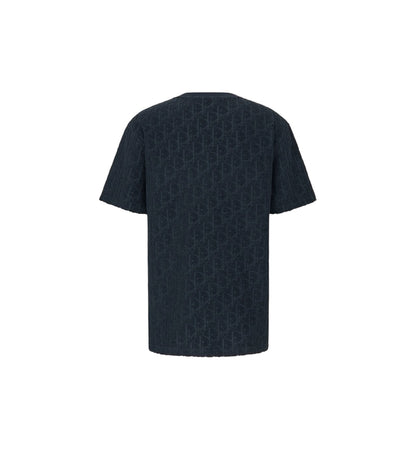 Dior Oblique blue T-shirt — side profile | La Parisienne Qatar