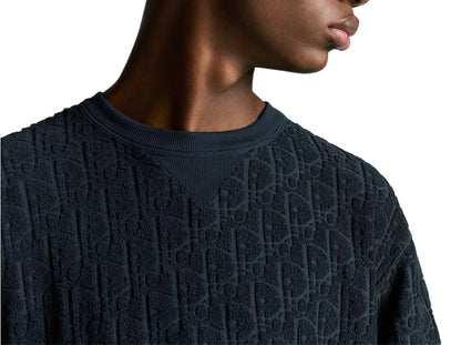 Dior Oblique blue T-shirt — detail view | La Parisienne Qatar