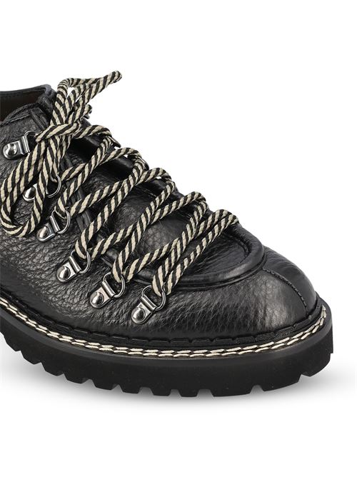 Doucal's lace-up shoes in black suede — side profile | La Parisienne Qatar