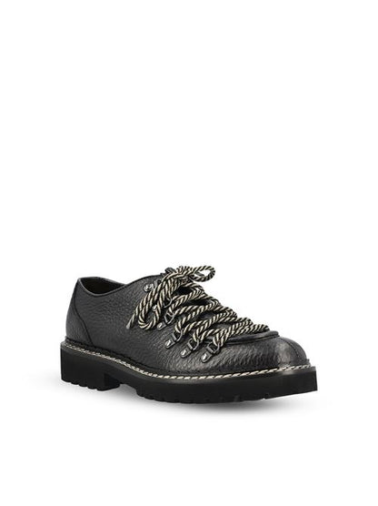Doucal's lace-up shoes in black suede — rear view | La Parisienne Qatar