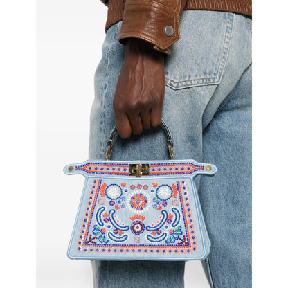 Fendi bag in blue denim — rear view | La Parisienne Qatar