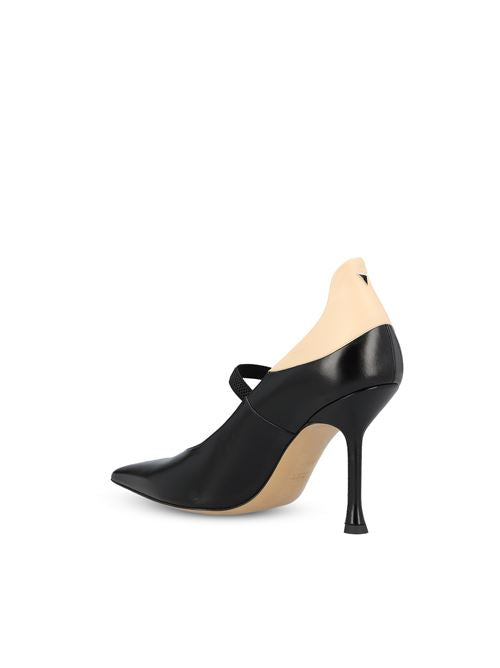 حذاء بكعب Fendi Nude — جلد أسود
