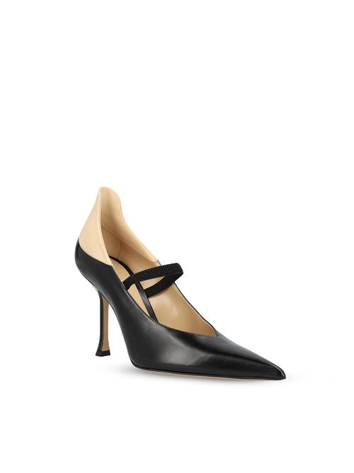 حذاء بكعب Fendi Nude — جلد أسود
