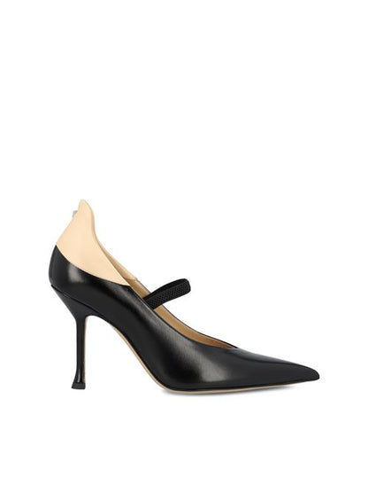 حذاء بكعب Fendi Nude — جلد أسود