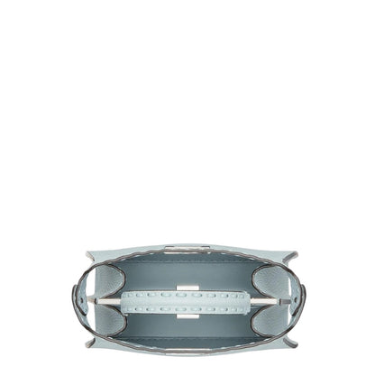 Fendi Peekaboo ISeeU small bag in light blue — detail view | La Parisienne Qatar
