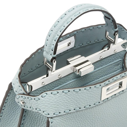 Fendi Peekaboo ISeeU small bag in light blue — rear view | La Parisienne Qatar