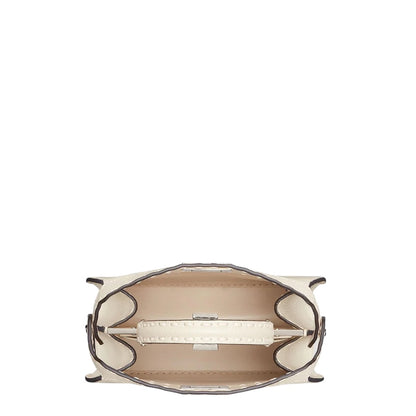 Fendi Peekaboo ISeeU Small bag in beige Cuoio Romano leather — detail view | La Parisienne Qatar