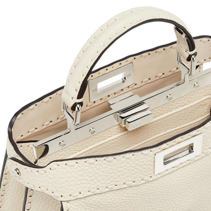 Fendi Peekaboo ISeeU Small bag in beige Cuoio Romano leather — rear view | La Parisienne Qatar