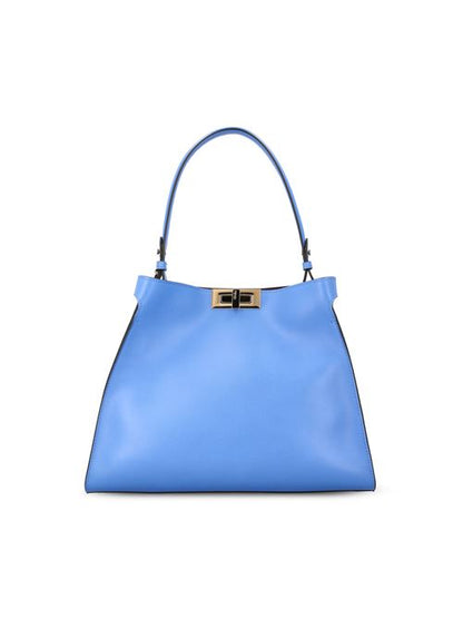 حقيبة Fendi Way متوسطة — جلد عجل أزرق سماوي