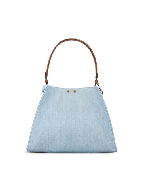 Fendi Way medium light blue denim bag — rear view | La Parisienne Qatar