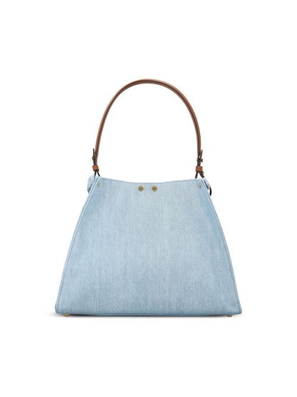 Fendi Way medium light blue denim bag — rear view | La Parisienne Qatar