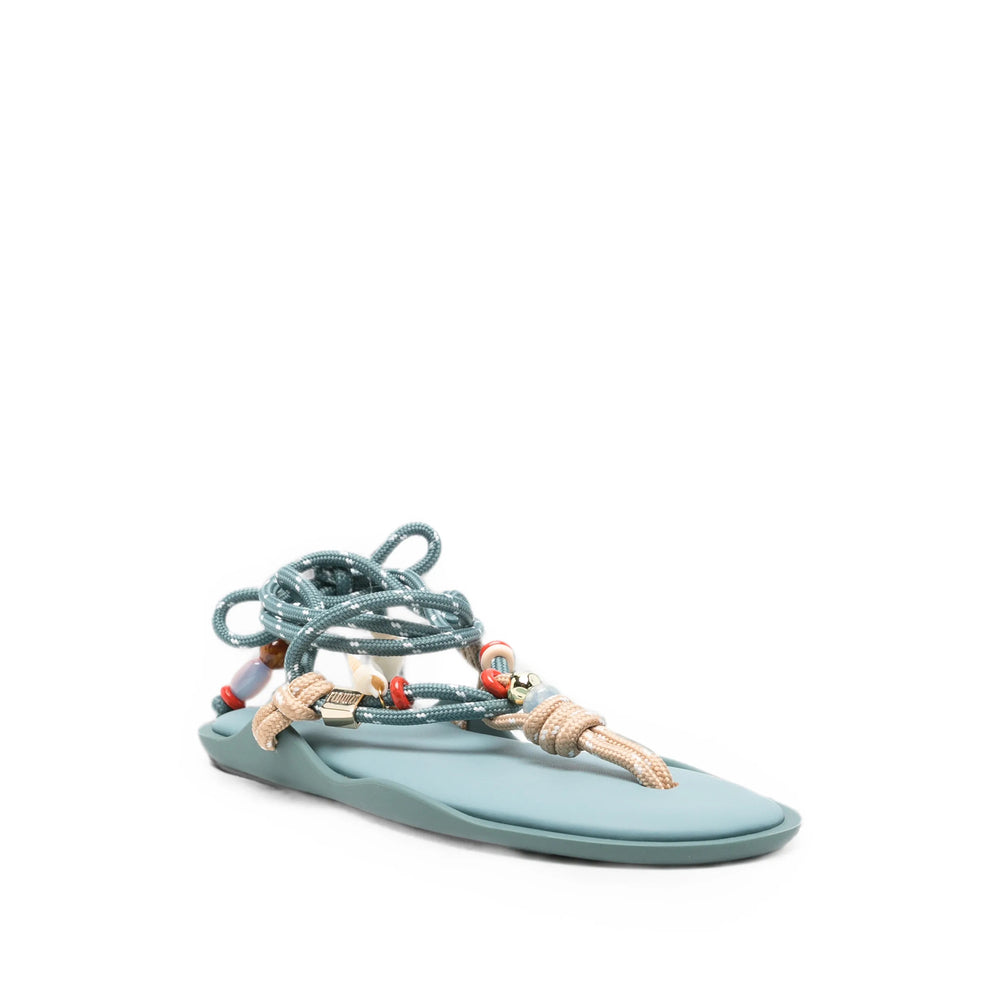 Flowze Flo Twin With Beads sandals in blue — side profile | La Parisienne Qatar