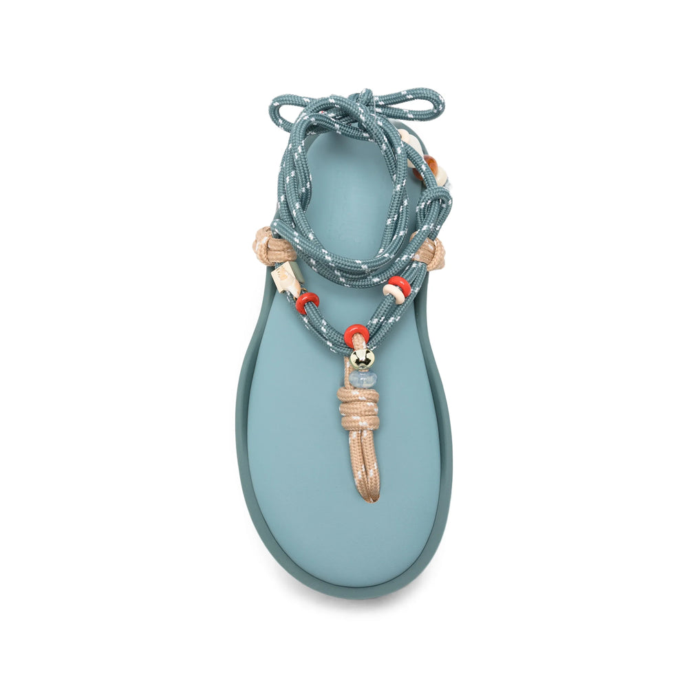 Flowze Flo Twin With Beads sandals in blue — detail view | La Parisienne Qatar