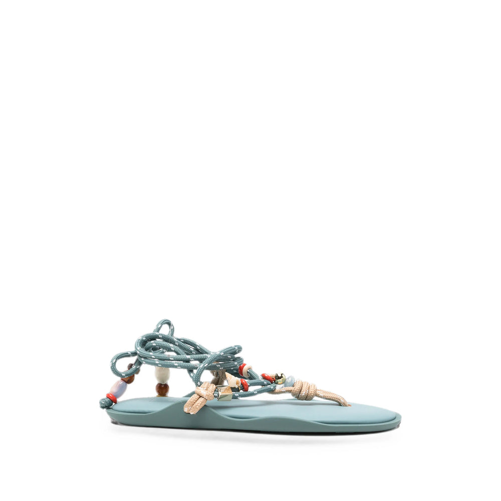 Flowze Flo Twin With Beads sandals in blue — front view | La Parisienne Qatar