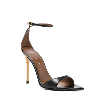 Giuseppe Zanotti heels in black calf leather — side profile | La Parisienne Qatar