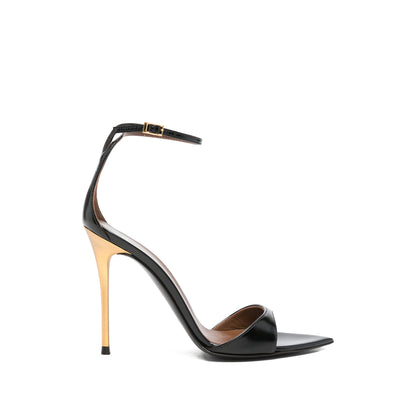 Giuseppe Zanotti heels in black calf leather — front view | La Parisienne Qatar