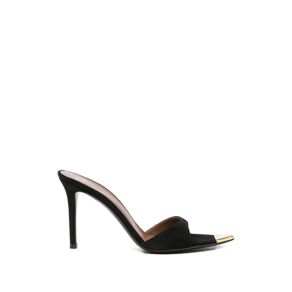 Giuseppe Zanotti heels in black calf suede — front view | La Parisienne Qatar