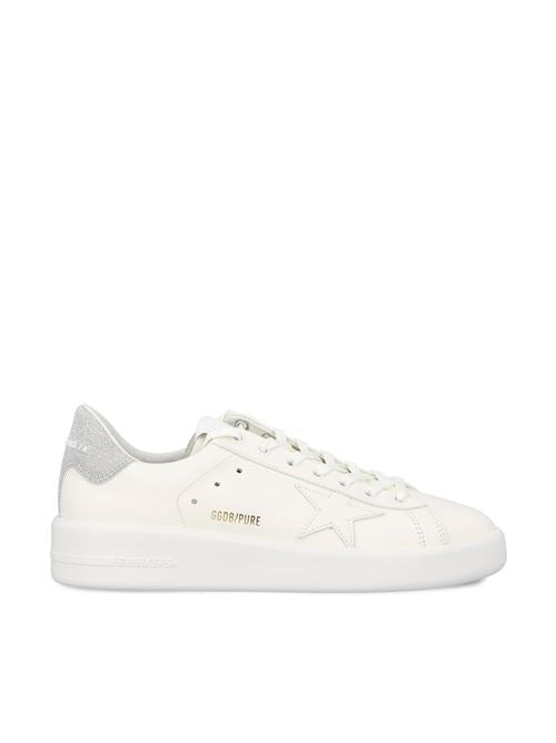 Golden Goose Purestar white leather sneaker — front view | La Parisienne Qatar