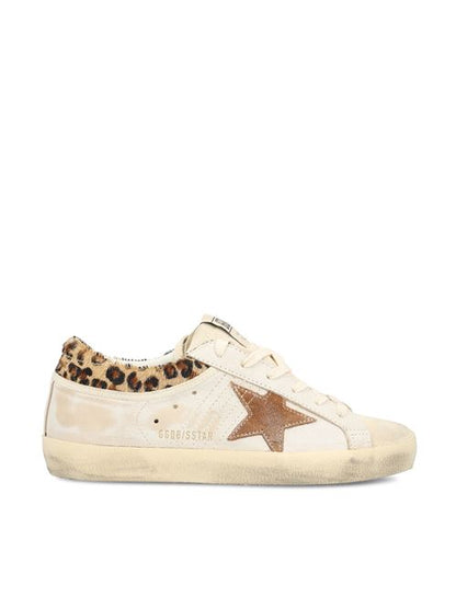 Golden Goose sneakers with leopard pony-style heel — front view | La Parisienne Qatar