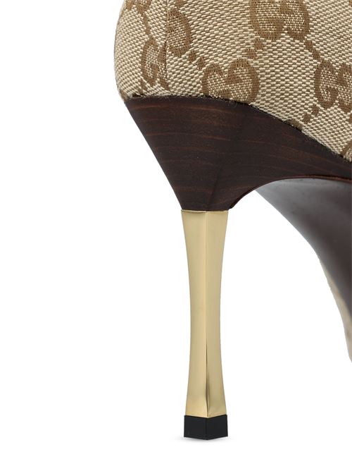 Gucci Bombshell GG canvas knee-high boot — detail view | La Parisienne Qatar