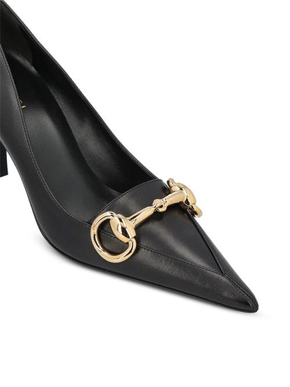 Gucci Boulevard stiletto pumps in black leather — side profile | La Parisienne Qatar