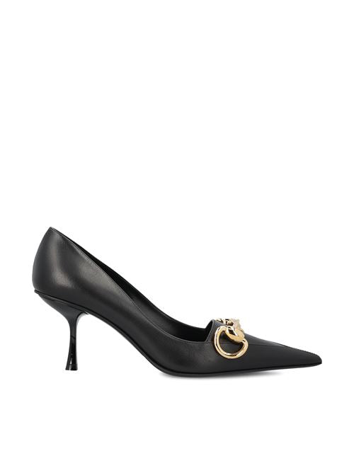Gucci Boulevard stiletto pumps in black leather — front view | La Parisienne Qatar