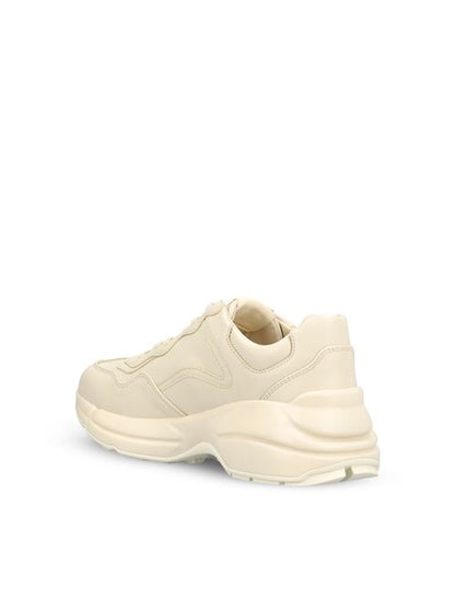 Gucci Rhyton sneakers in ivory leather — detail view | La Parisienne Qatar