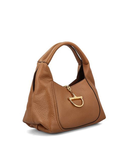 Gucci Softbit brown calfskin shoulder bag — detail view | La Parisienne Qatar