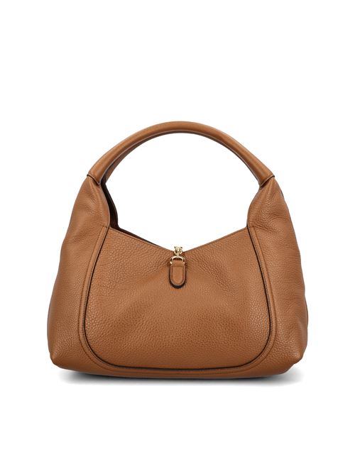 Gucci Softbit brown calfskin shoulder bag — rear view | La Parisienne Qatar