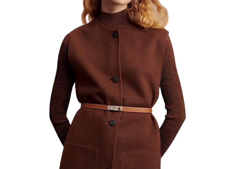 Hermès Kelly 18 belt in Gold Epsom calfskin — side profile | La Parisienne Qatar
