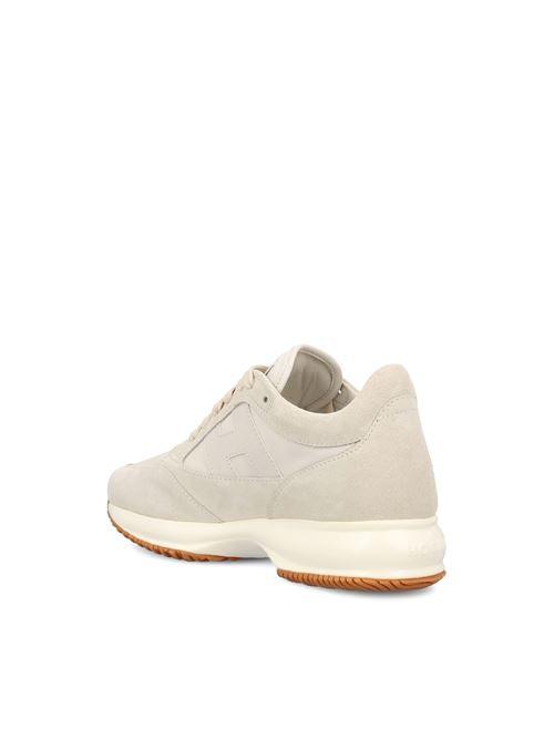 Hogan Interactive sneakers in beige suede — detail view | La Parisienne Qatar