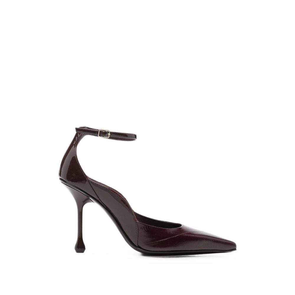 Jimmy Choo Quinci 95 red leather pump — front view | La Parisienne Qatar
