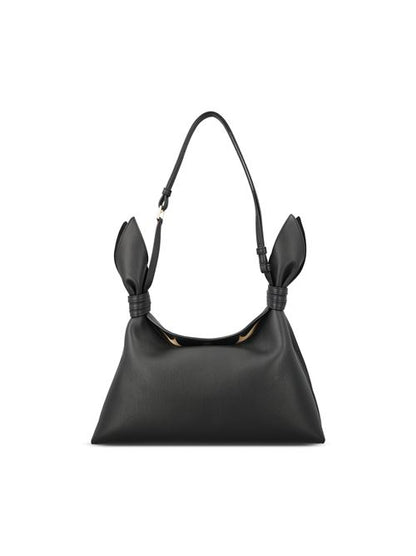 Loewe Flamenco Clutch in black nappa lambskin — side profile | La Parisienne Qatar
