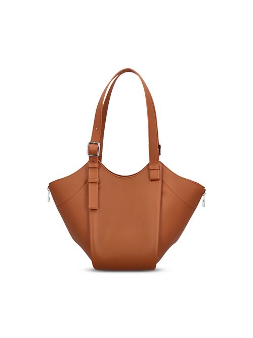 Loewe Hammock Flip bag in brown calfskin — rear view | La Parisienne Qatar