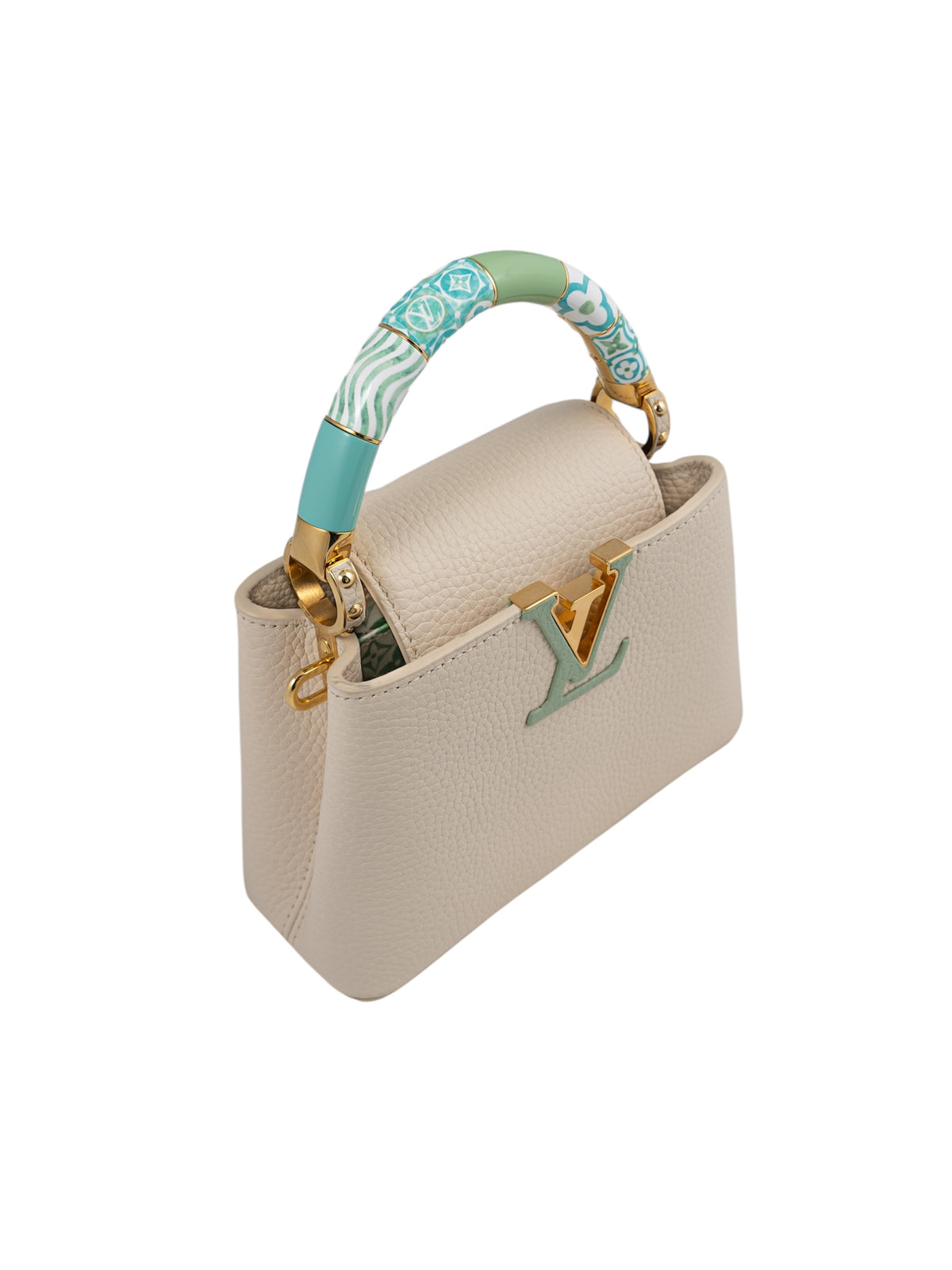 Louis Vuitton Capucines BB bag in cream Taurillon leather — rear view | La Parisienne Qatar