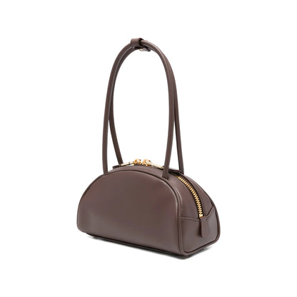 Miu Miu shoulder bag in brown calf leather — side profile | La Parisienne Qatar