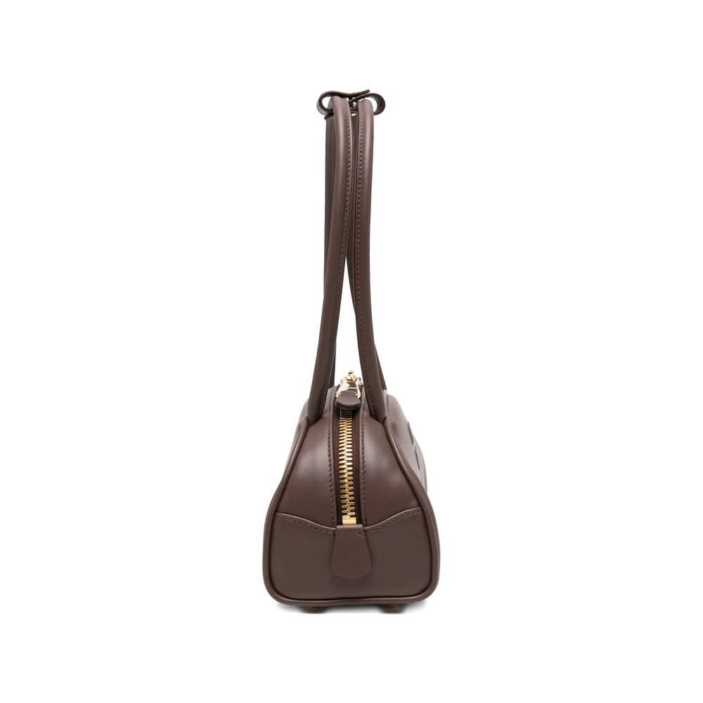 Miu Miu shoulder bag in brown calf leather — alternate angle | La Parisienne Qatar