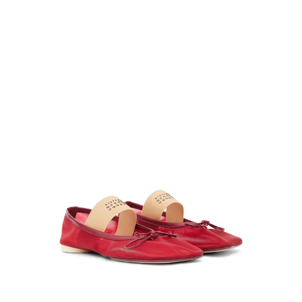 MM6 Maison Margiela sneakers in red — rear view | La Parisienne Qatar