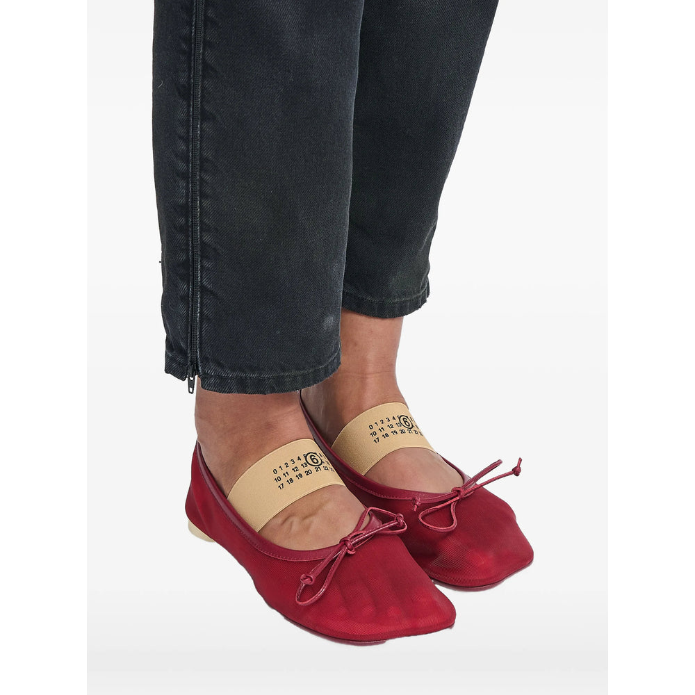 MM6 Maison Margiela sneakers in red — alternate angle | La Parisienne Qatar