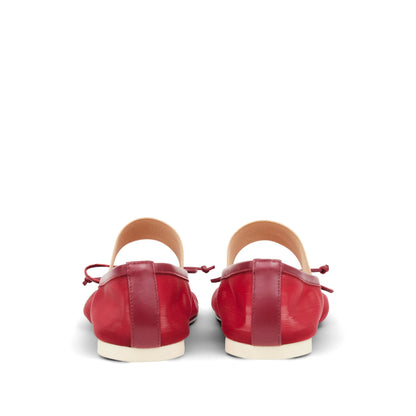 MM6 Maison Margiela sneakers in red — styling view | La Parisienne Qatar