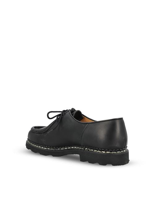 Paraboot Michael lace-up shoes in black leather — detail view | La Parisienne Qatar