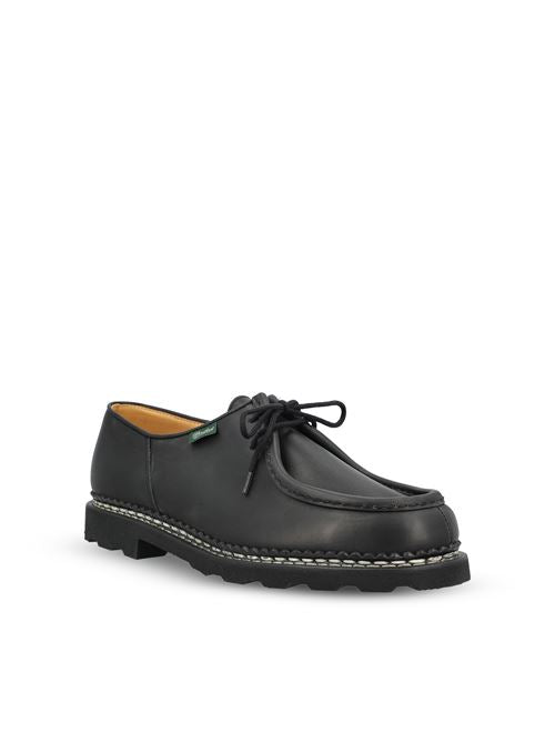 Paraboot Michael lace-up shoes in black leather — rear view | La Parisienne Qatar