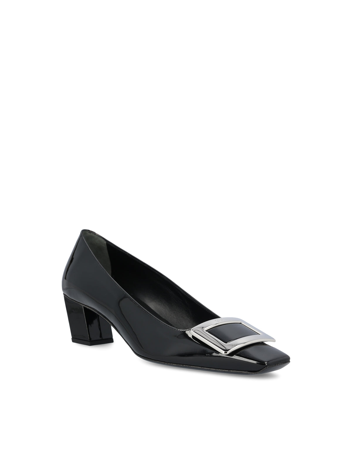 Roger Vivier Belle Vivier pumps in glossy patent leather — side profile | La Parisienne Qatar