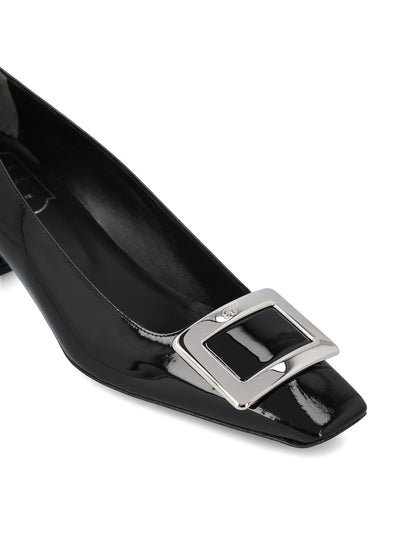 Roger Vivier Belle Vivier pumps in glossy patent leather — rear view | La Parisienne Qatar