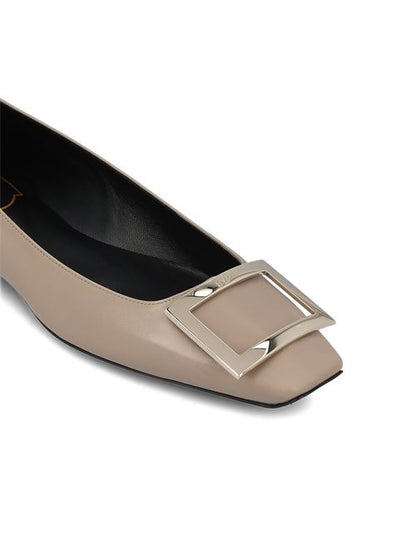 Roger Vivier buckle ballerinas in leather — side profile | La Parisienne Qatar
